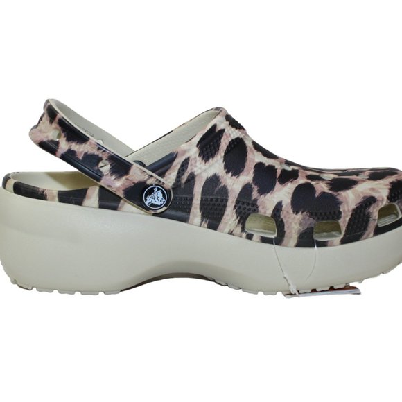 Crocs Classic Leopard Platform Slip on, Heel strap Women's 9 NEW! - Picture 9 of 15